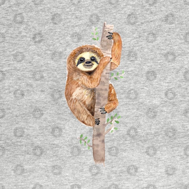 Sloth | Cute | Watercolor by Harpleydesign